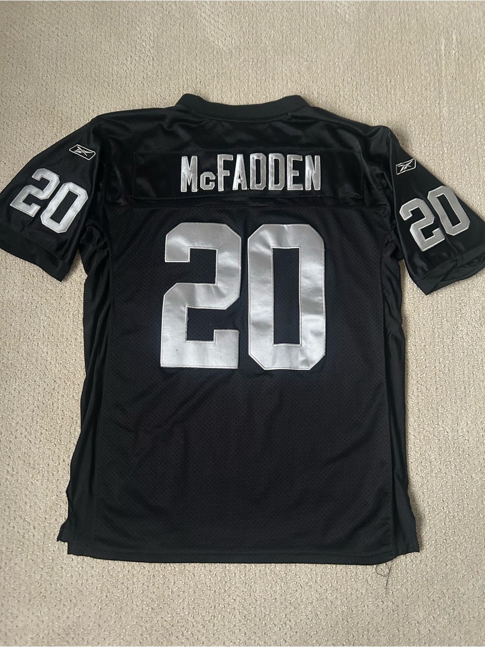 Vintage Oakland Raiders McFadden #20 Black Football Jersey